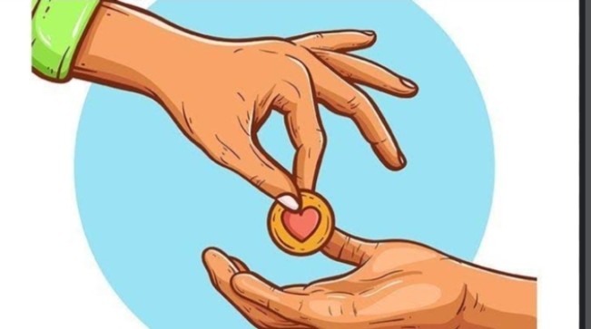 Ilustrasi bersedekah. [Int]